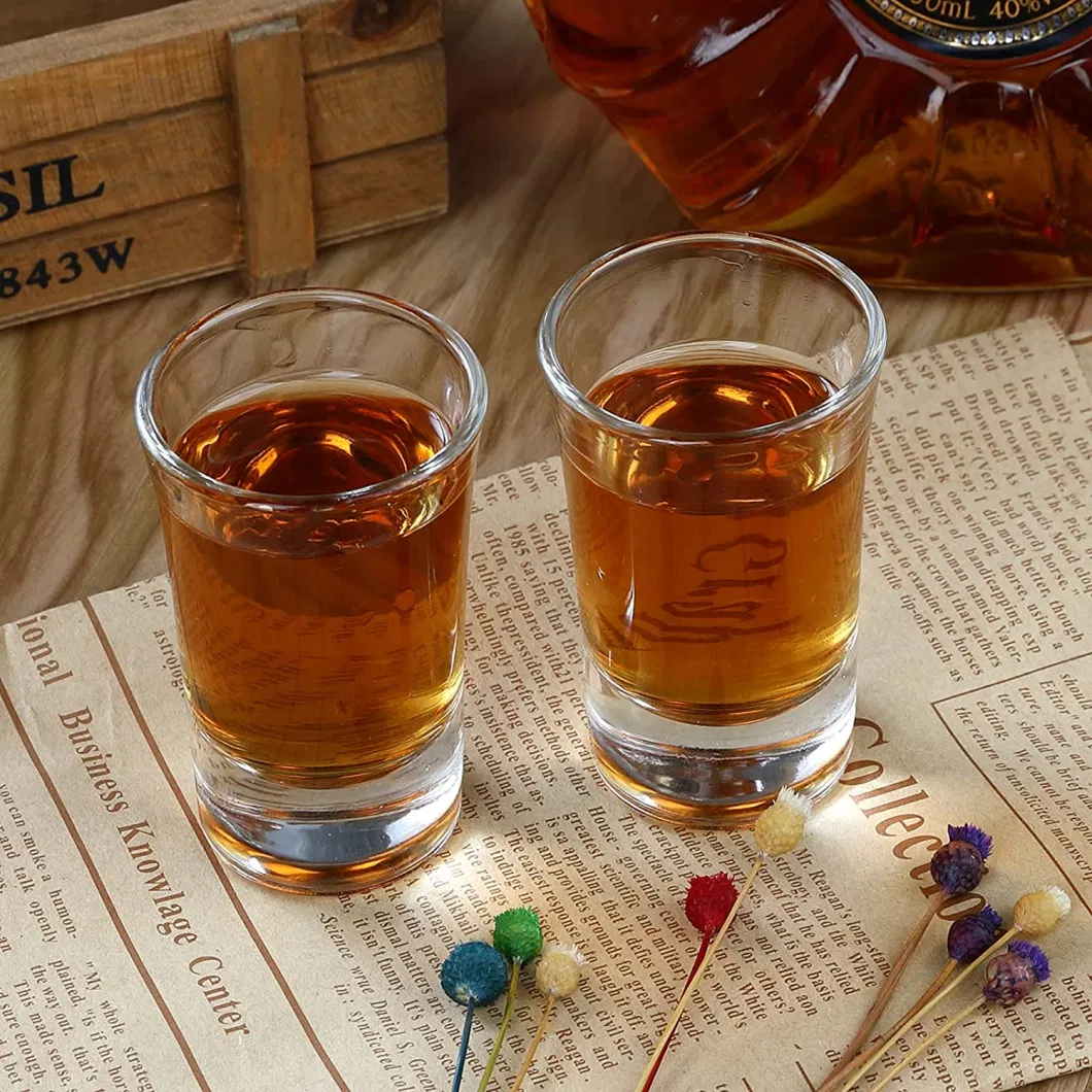 1.4oz 40ml Wholesale Whiskey Shot Glass Set Small Glass Cups for Liqueur Spirits Bar Party