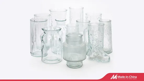 Hochwertige verschiedene Arten transparenter Glasblumenvasen für die Inneneinrichtung