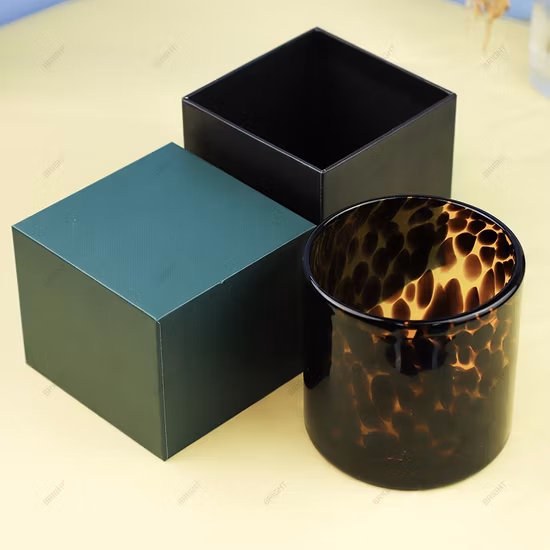 Großhandel 6 Unzen 8 Unzen 315 ml runder Glaskerzenbecher Glaskerzenflasche Glaskerzenbehälter Glaskerzenglas mit versiegelndem Bambusdeckel für die Kerzenherstellung